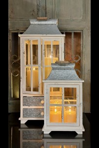 **BACK BY POPULAR DEMAND** SET OF 2 LANTERN SET W HANDLE & DRAWERS (901297) SHIPS PALLET ONLY